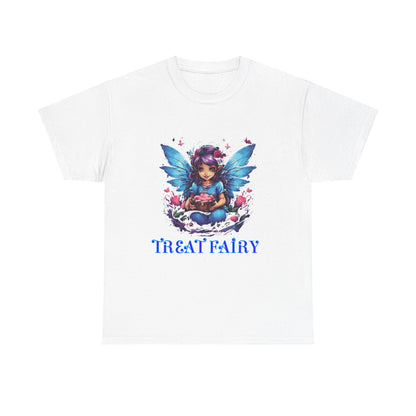 Enchanted Treat  Fairy Unisex Heavy Cotton Tee - Perfect for Magical Gatherings and Everyday Wear