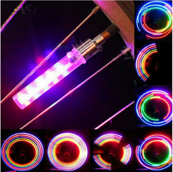 Waterproof Styling Bicycle Decorative Light 5 LEDs Bicycle Tire Valve  Tube Lights 7 Function Emergency Warning Light