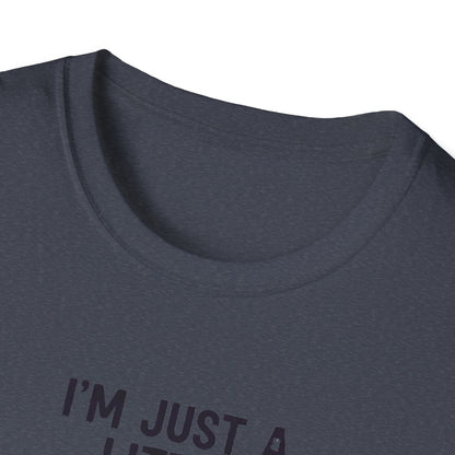 Cute I'm Just A Little Batty Graphic Tee, Funny Halloween T-Shirt, Gift for Bat Lovers, Unisex Softstyle Shirt, Quirky Casual Wear