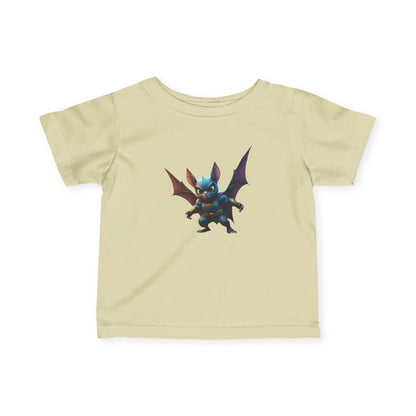 Cute Bat Man Super Hero Infant Tee for Playful Kids | Fun Graphic T-Shirt