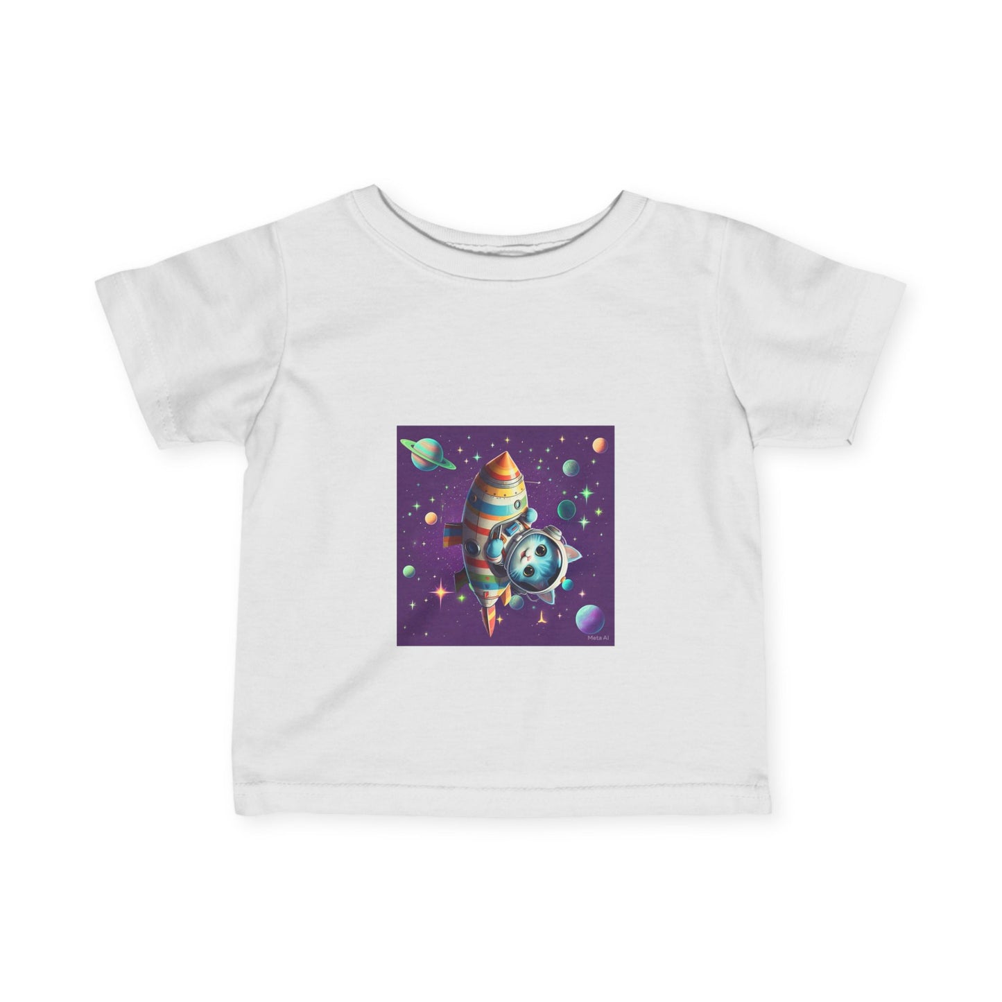 Cute Space-Themed Infant Tee - Adorable Baby Shirt for Young Explorers