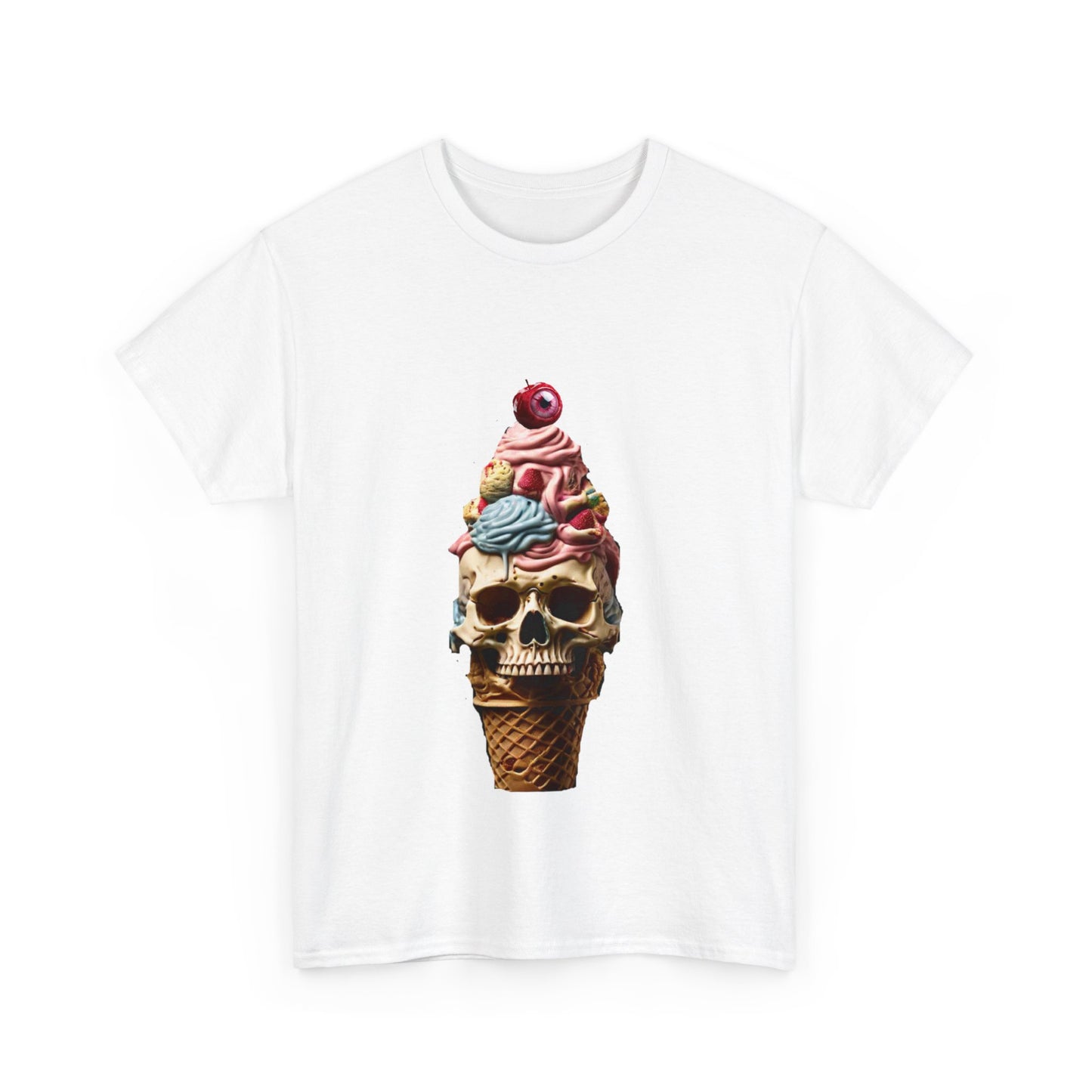 Skull Ice Cream Unisex Heavy Cotton Tee