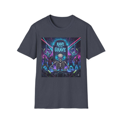 Rave to the Grave T-Shirt | Unisex Graphic Tee, Festival Wear, Halloween Costume, Edgy Apparel, Music Lovers