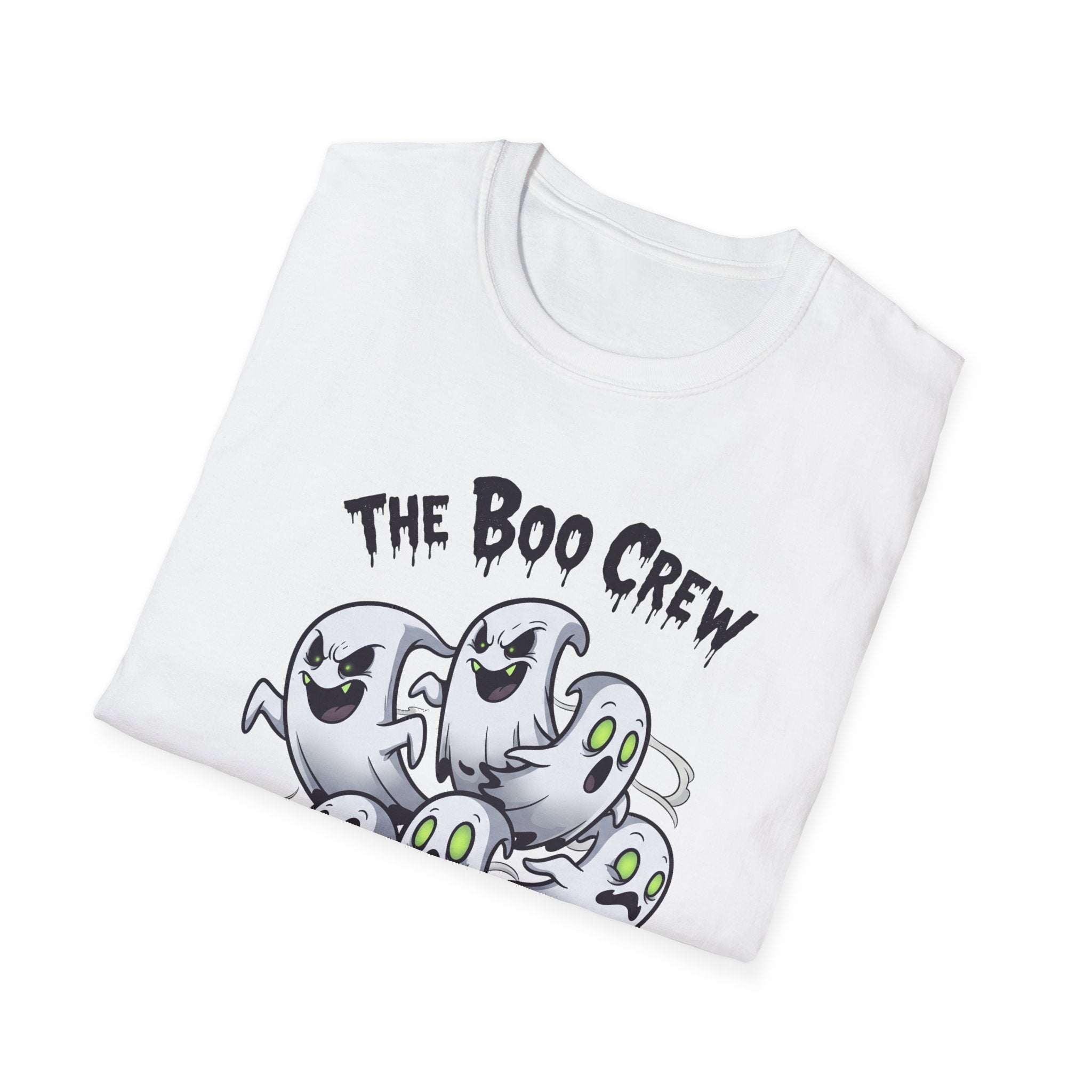 The Boo Crew T-Shirt - Spooky Halloween Tee, Unisex Casual Wear, Perfect for Trick-or-Treat, Halloween Party, Gift for Ghost Lovers