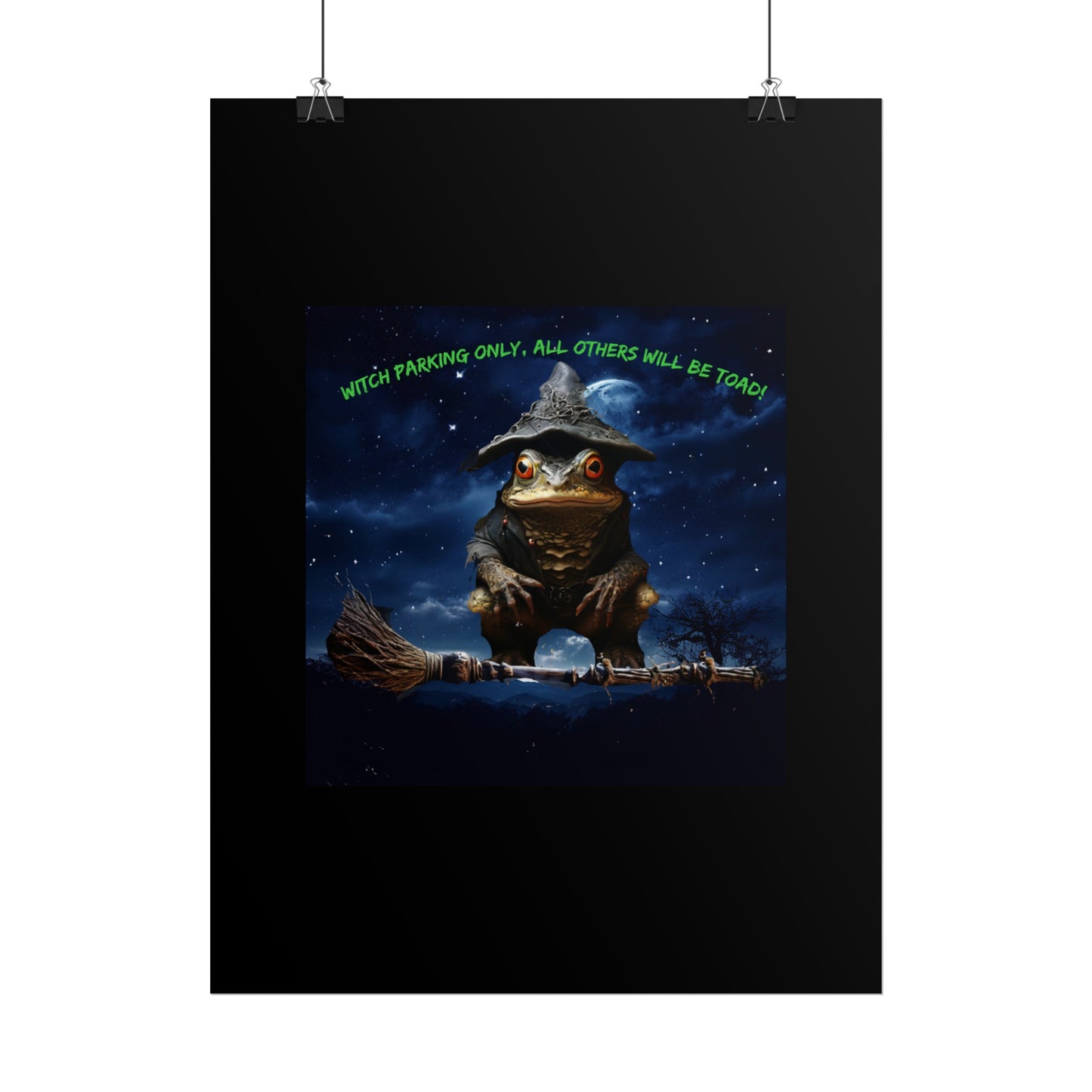 Witch Parking Only Toad Rolled Posters