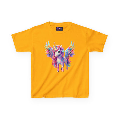 Colorful Unicorn Kids Heavy Cotton Tee - Fun & Whimsical Shirt for Magical Play