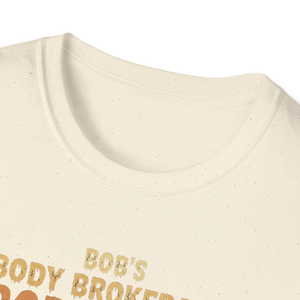 Halloween Bobs Body Brokerage Body Farm Best Deal In The End T-Shirt, Unisex Softstyle Tee, Body Farm Graphic Shirt, Halloween Party Wear, Unique Gift for Halloween Lovers