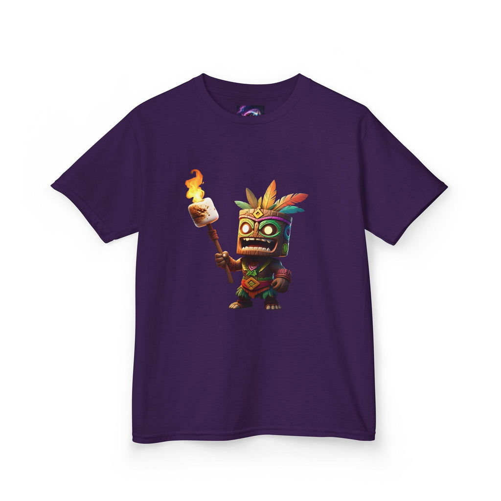 Kids Tiki Toasted Marshmallow Heavy Cotton Tee - Fun & Playful Design for Adventurous Kids