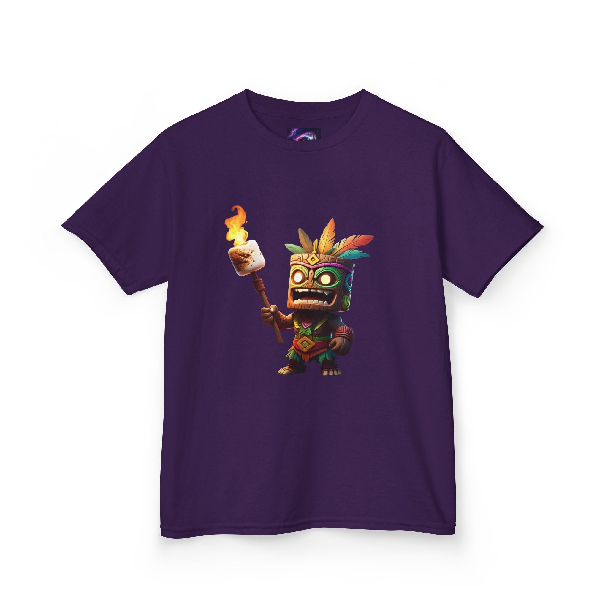 Kids Tiki Toasted Marshmallow Heavy Cotton Tee - Fun & Playful Design for Adventurous Kids