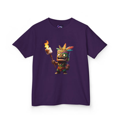 Kids Tiki Toasted Marshmallow Heavy Cotton Tee - Fun & Playful Design for Adventurous Kids