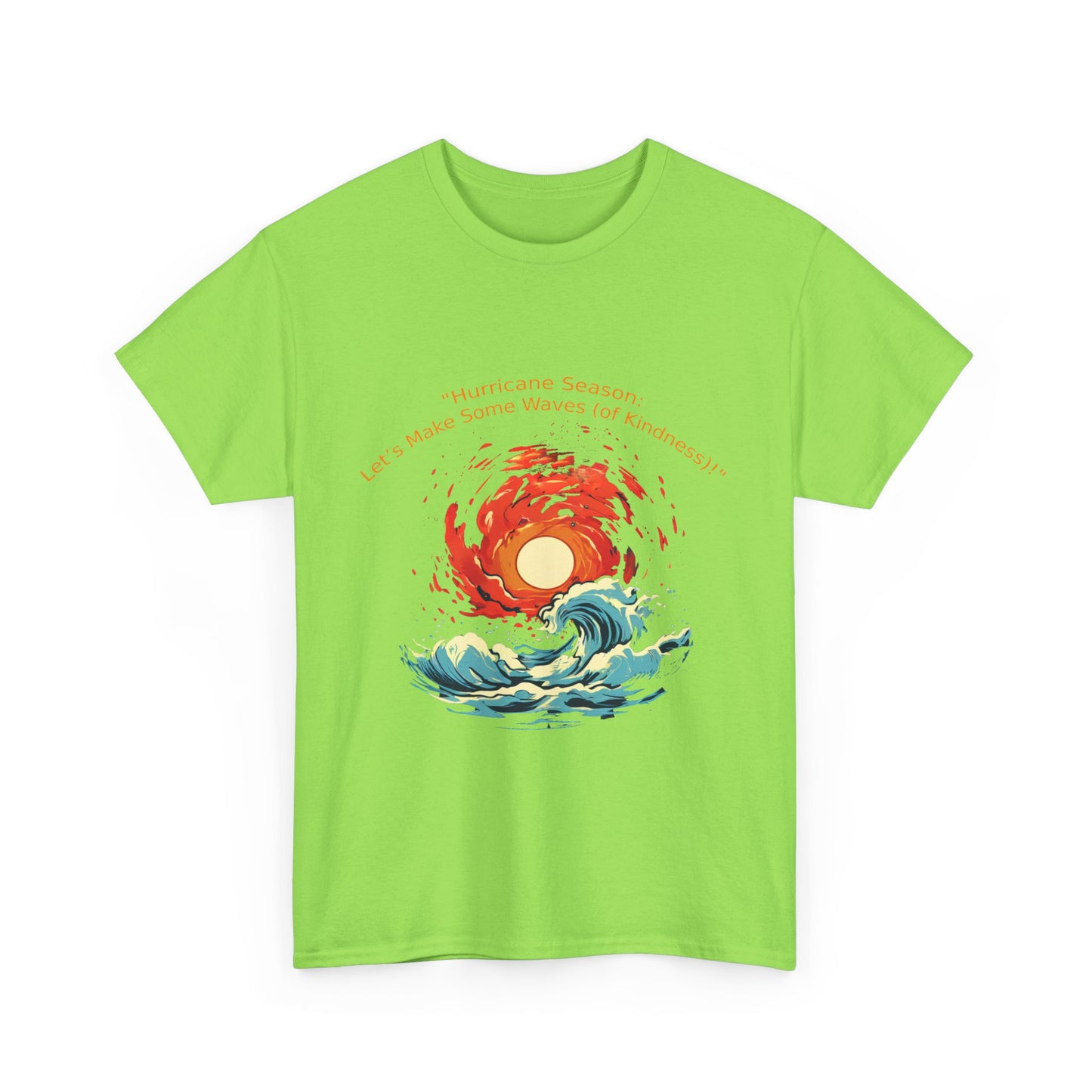 Unisex Heavy Cotton Tee - "Hurricane Season" Design for Beach Lovers & Ocean Enthusiasts