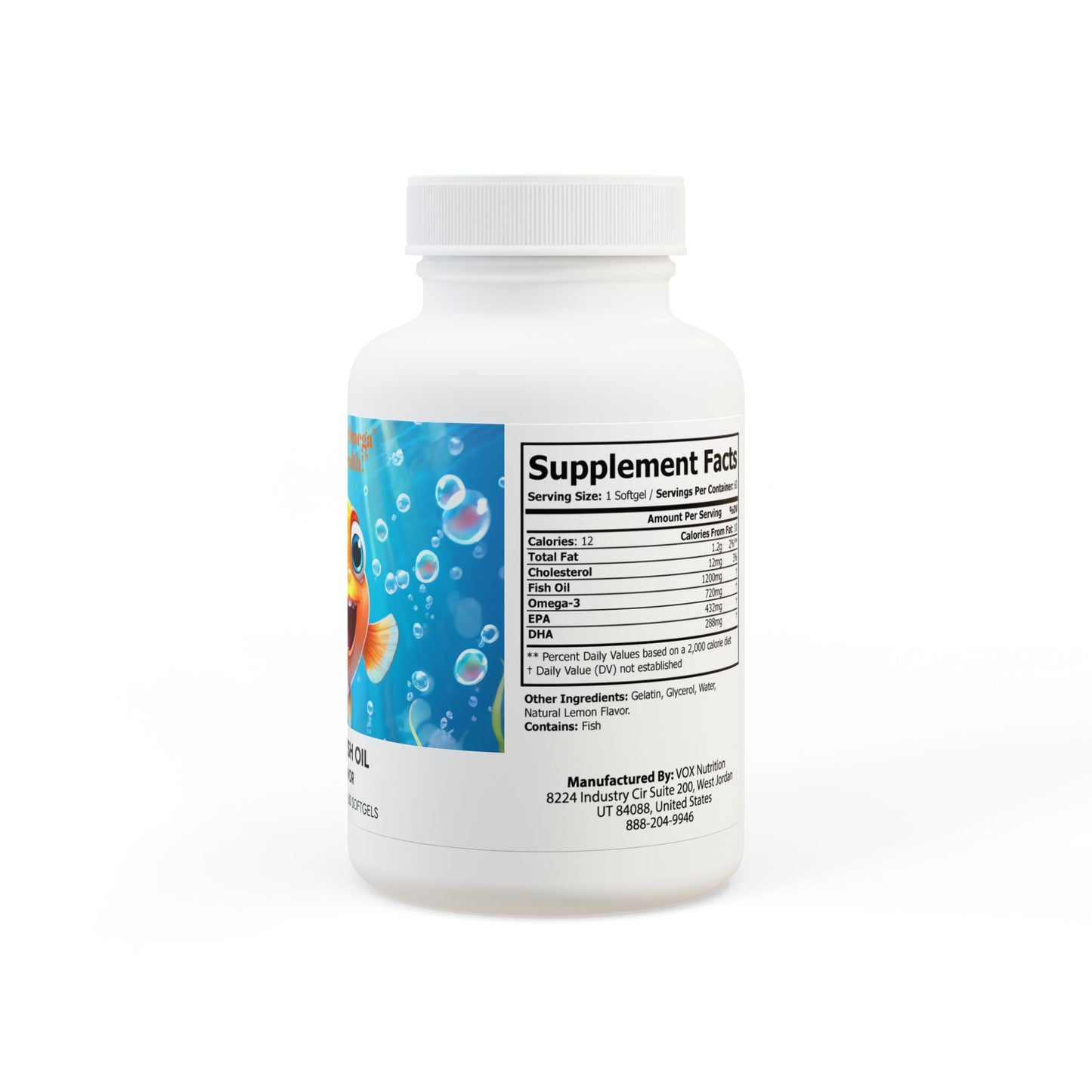 Omega 3 Fish Oil Supplement (60 Softgels)