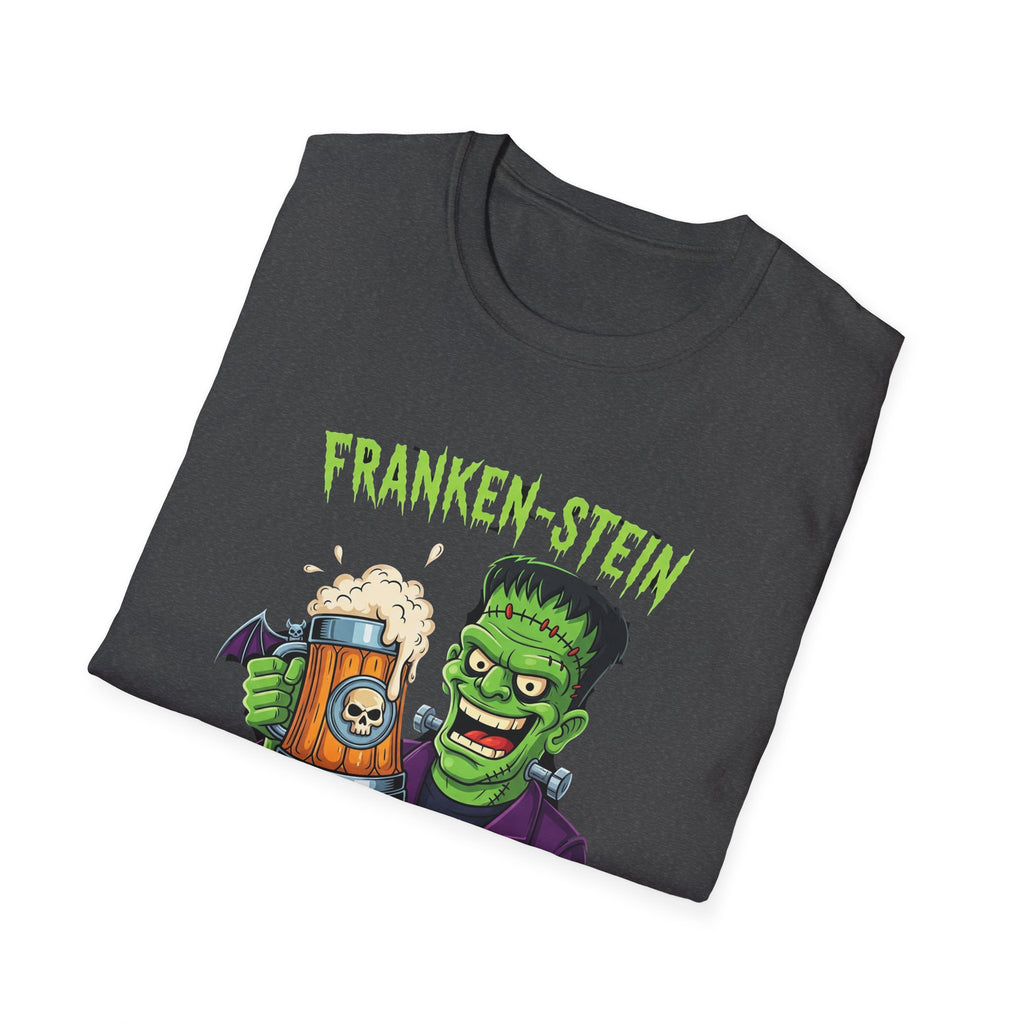 Franken-stein Beer T-Shirt, Spooky Halloween Apparel, Unisex Graphic Tee, Monster Mash Party Shirt, Halloween Costume Top, Beer Lover Gift