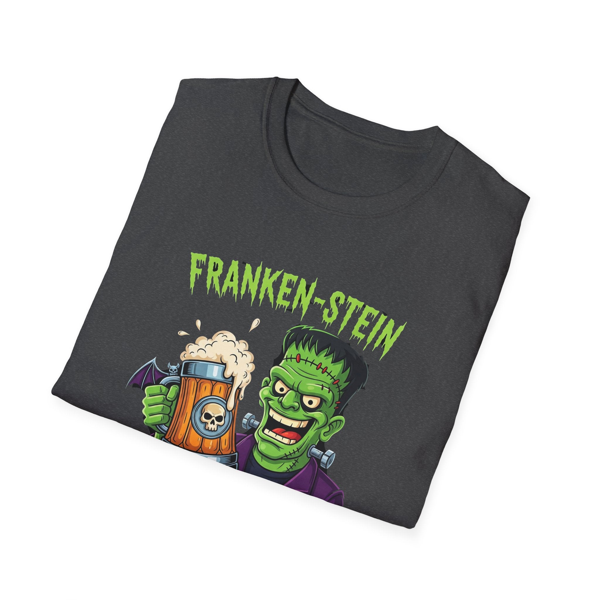 Franken-stein Beer T-Shirt, Spooky Halloween Apparel, Unisex Graphic Tee, Monster Mash Party Shirt, Halloween Costume Top, Beer Lover Gift