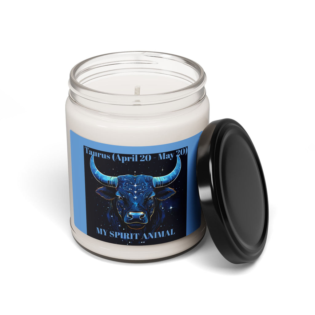 Taurus Zodiac Scented Soy Candle - 9oz - Astrology Gift for cow Lovers