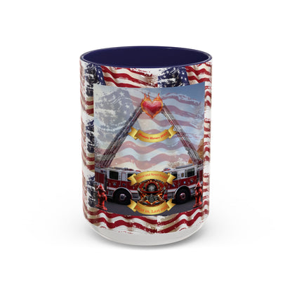 Juniata Terrace Fire 2025 Patriotic Firefighter Accent Coffee Mug - 11oz & 15oz