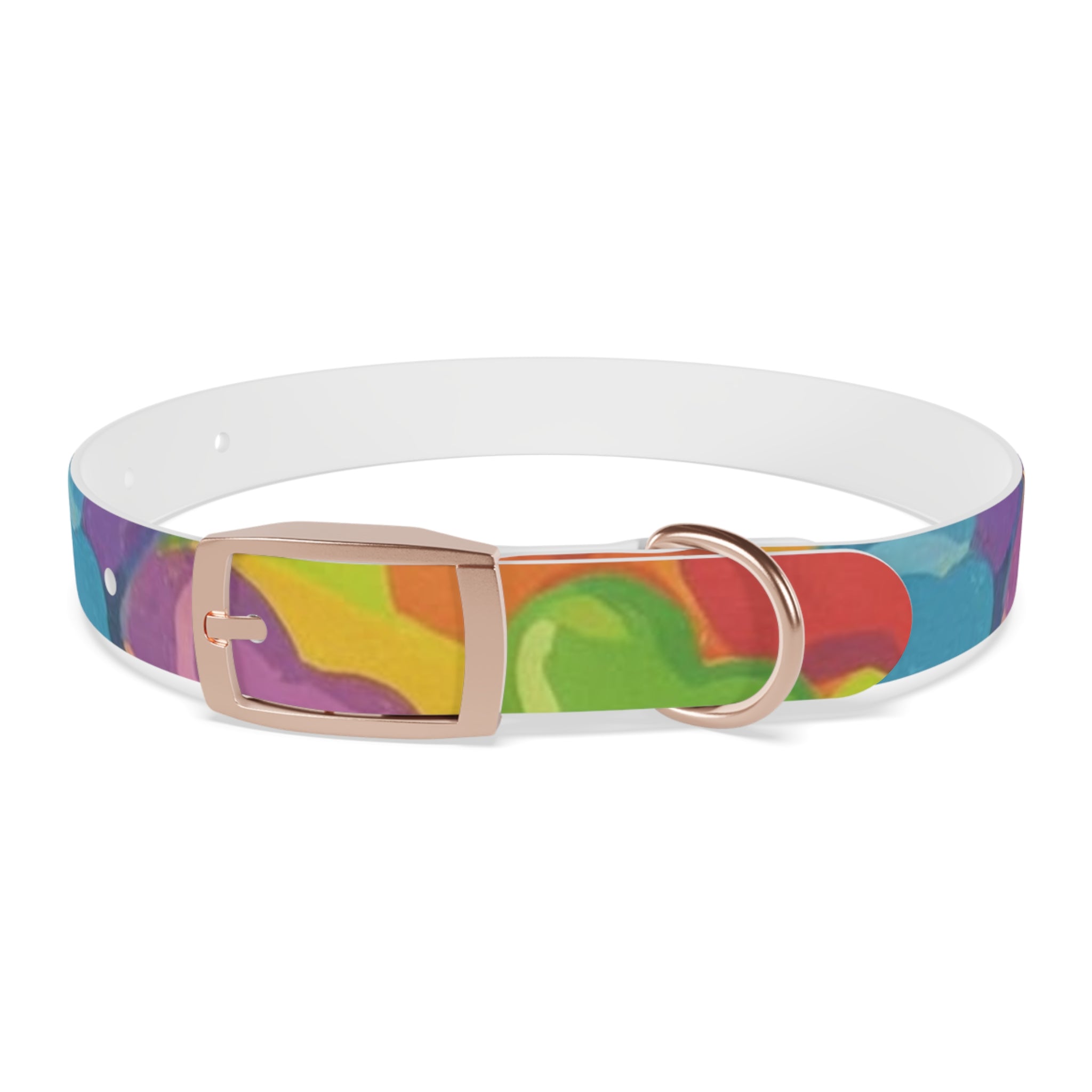 Vibrant Rainbow Dog Collar - Colorful Pet Accessory for Any Occasion