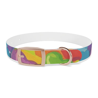 Vibrant Rainbow Dog Collar - Colorful Pet Accessory for Any Occasion