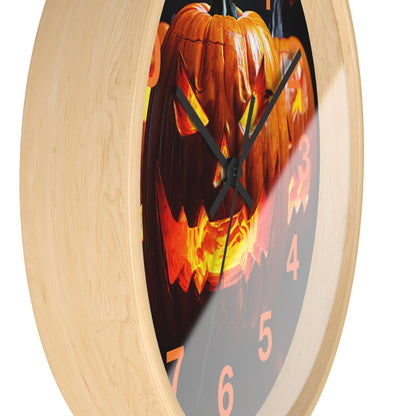 Halloween Jack O Lantern Wall Clock