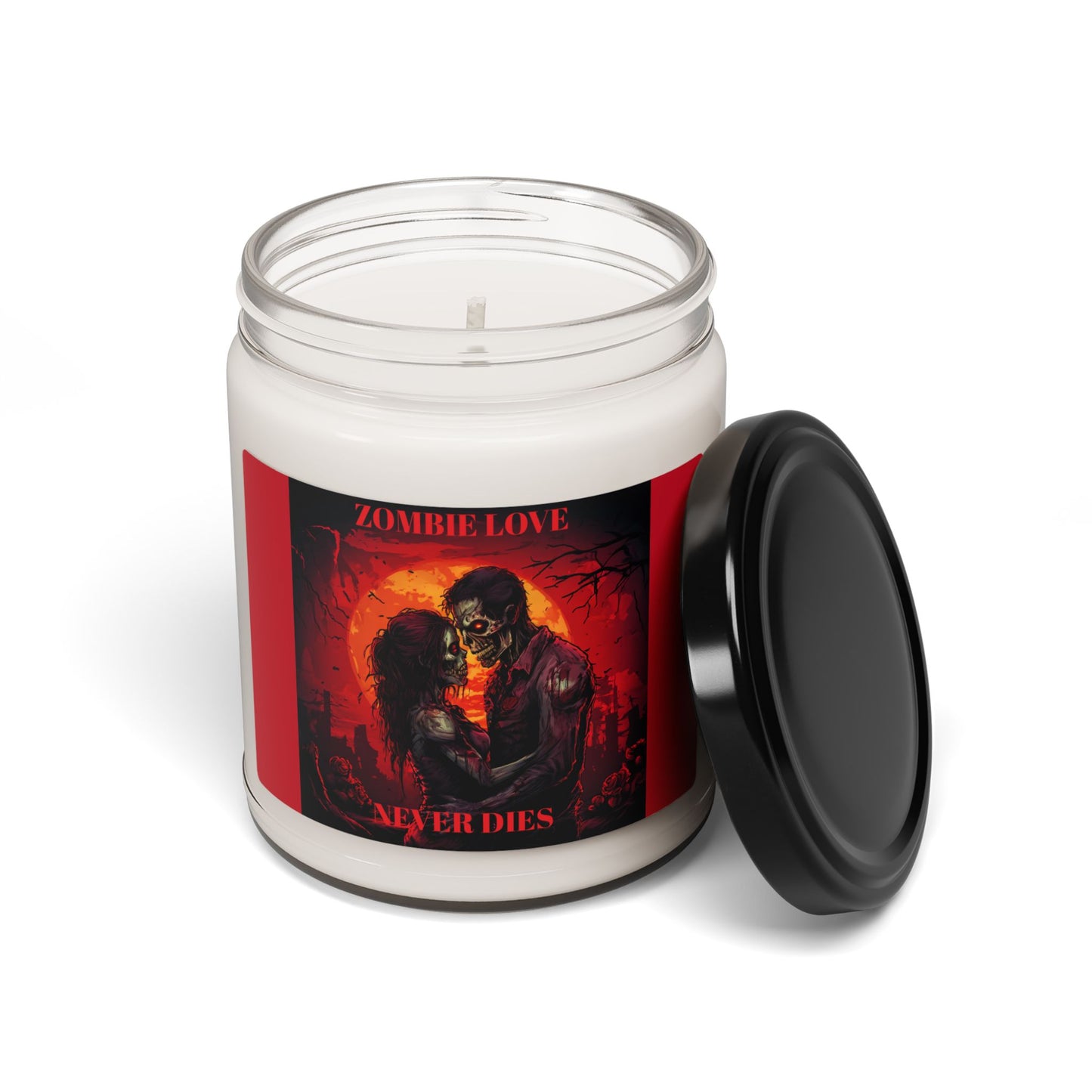 Zombie Love Scented Soy Candle - 9oz, Perfect for Halloween & Gothic Decor