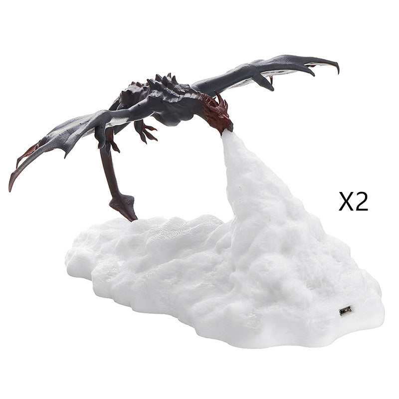 3D Printed USB LED Fire Breathing Dragon Lamp Decoration, makes a great Gift!