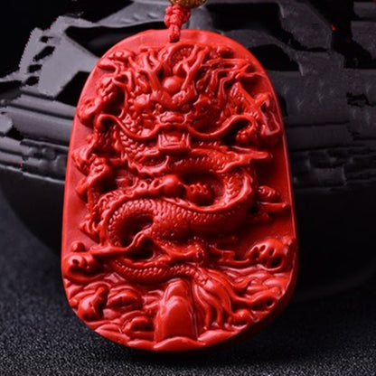 Pendentif dragon en Cinabre