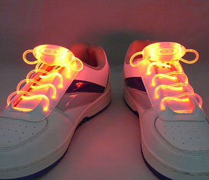 Led Sport Shoe Laces Glow Shoe Strings Round Flash Light Shoelaces