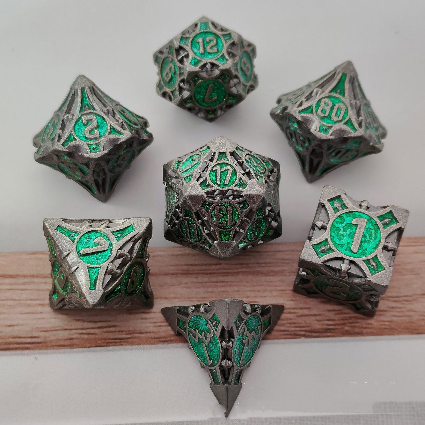 Metal Dice Solid Set Desktop Game