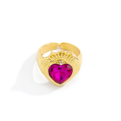 Sweet And Cool Micro-Inlaid Alien Ins Pastoral Style Ring