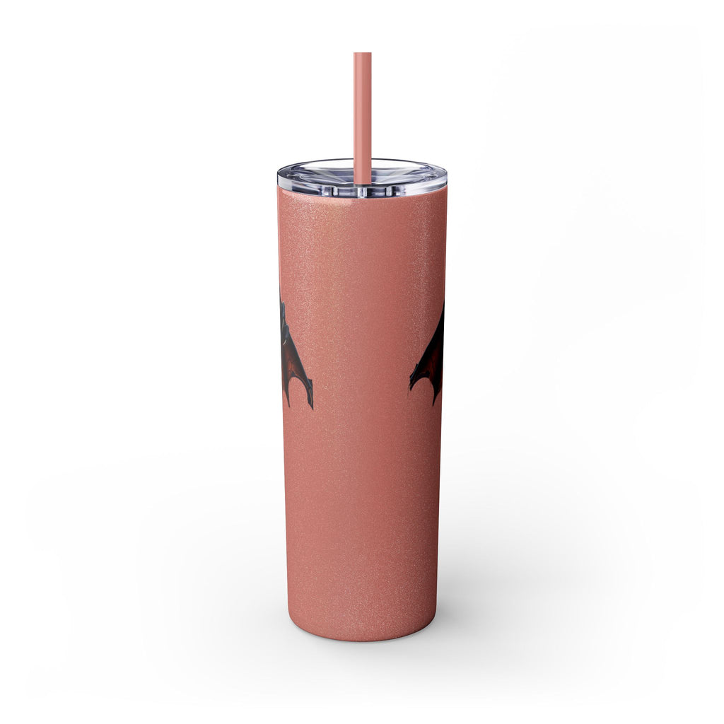 Halloween Gargoyle Skinny Tumbler with Straw, Spooky Drinkware, Perfect for Parties, Fall Decor, Trick or Treat Gifts