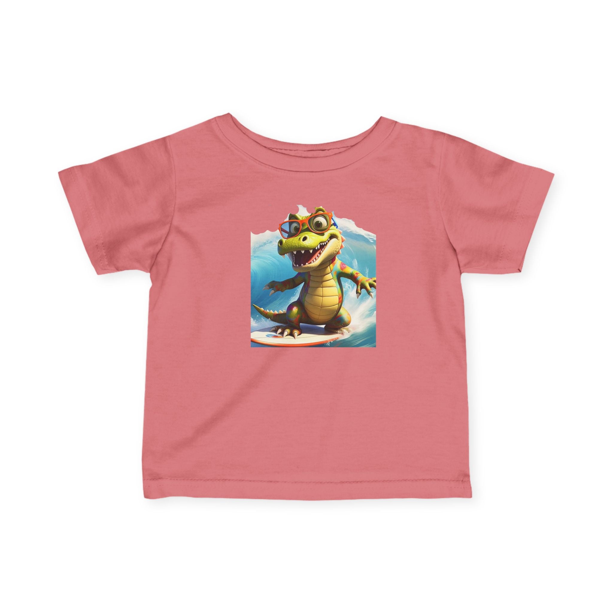 Cute Alligator Surfing Infant Tee - Perfect for Playtime & Summer Fun