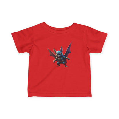 Cute Bat Man Super Hero Infant Tee for Playful Kids | Fun Graphic T-Shirt