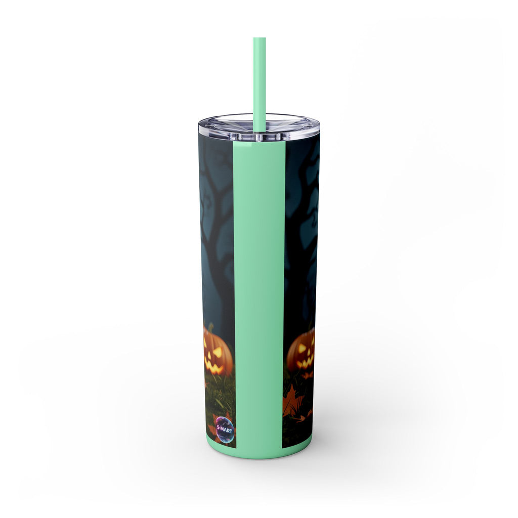 Halloween Mr. Pickle Tumbler, 20oz Skinny Tumbler with Straw, Fun for Parties, Trick or Treat, Kids Gift, Spooky Decor