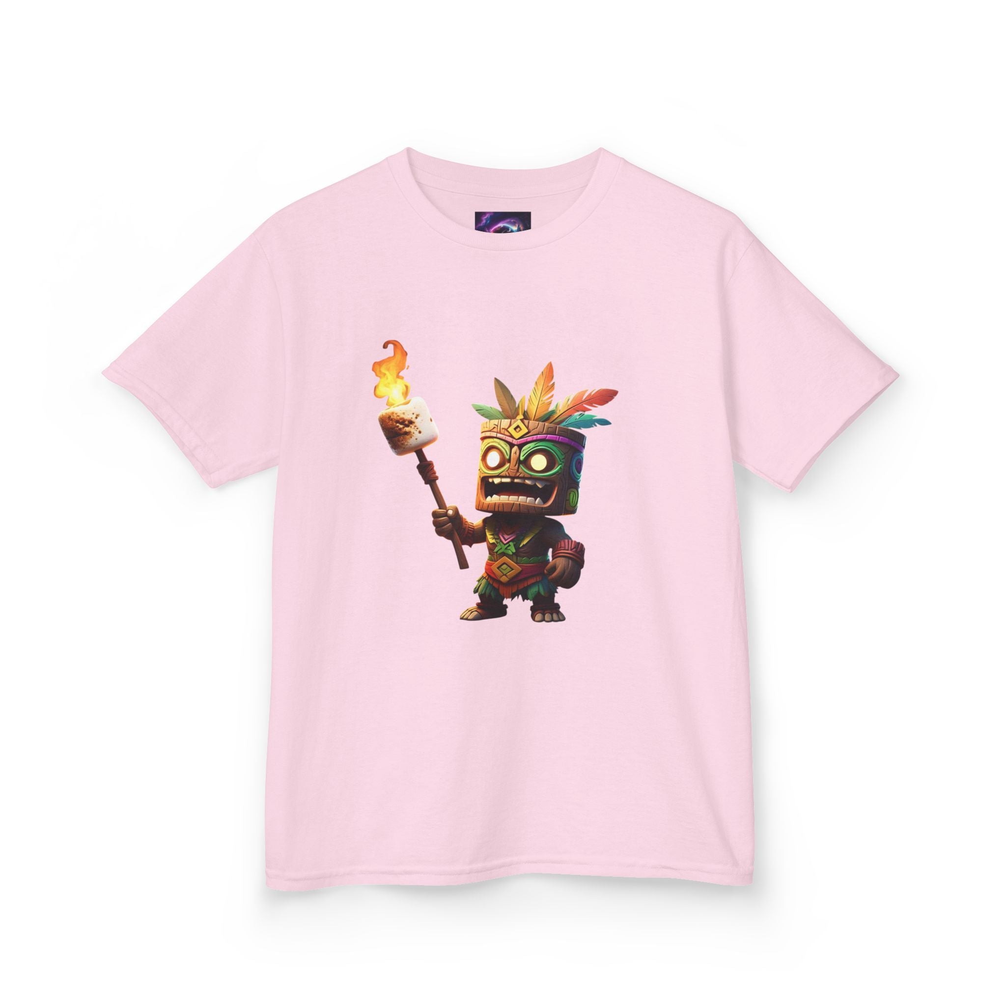 Kids Tiki Toasted Marshmallow Heavy Cotton Tee - Fun & Playful Design for Adventurous Kids
