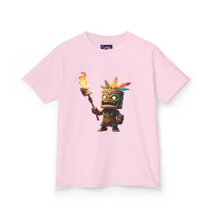 Kids Tiki Toasted Marshmallow Heavy Cotton Tee - Fun & Playful Design for Adventurous Kids
