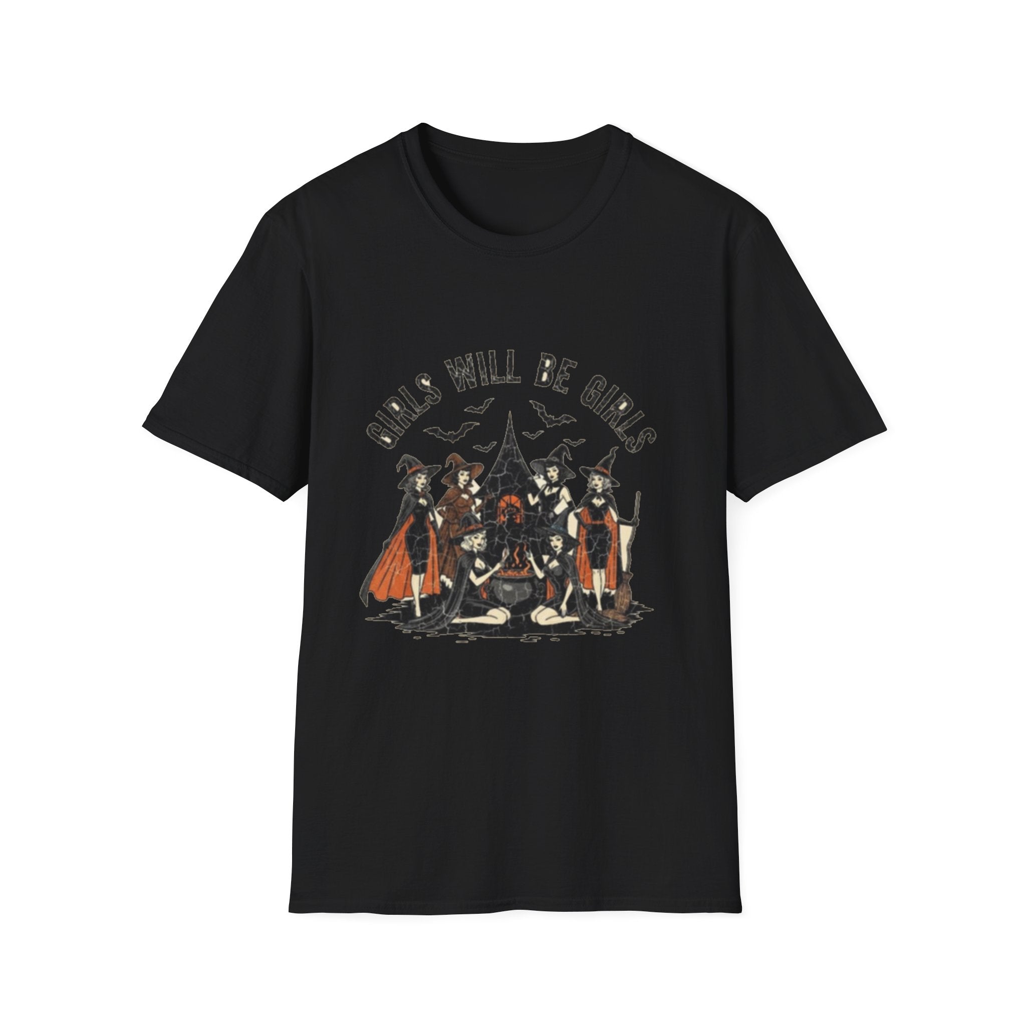 Girls Will Be Girls, Unisex Softstyle T-Shirt, Halloween Clothing, Vintage Aesthetic Shirt, Alternative Fashion Piece, Casual Wear