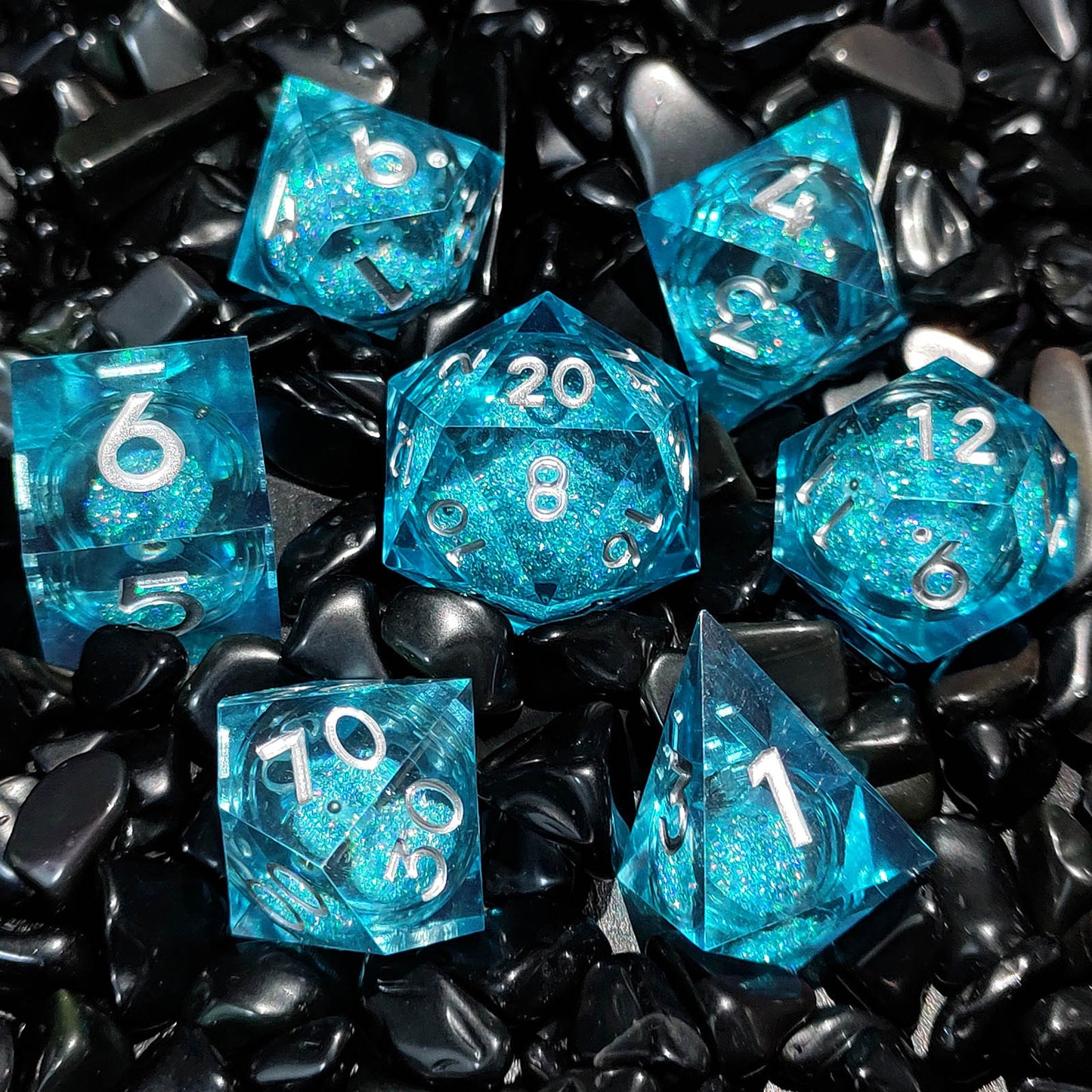 Fashion Resin Quicksand Dice Liquid