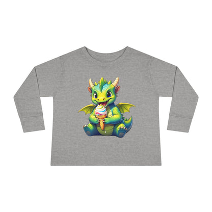 Cute Dragon Toddler Long Sleeve Tee - Perfect for Kids' Birthdays & Playtime