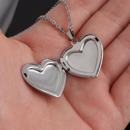 Stainless Steel Photo Box Necklace