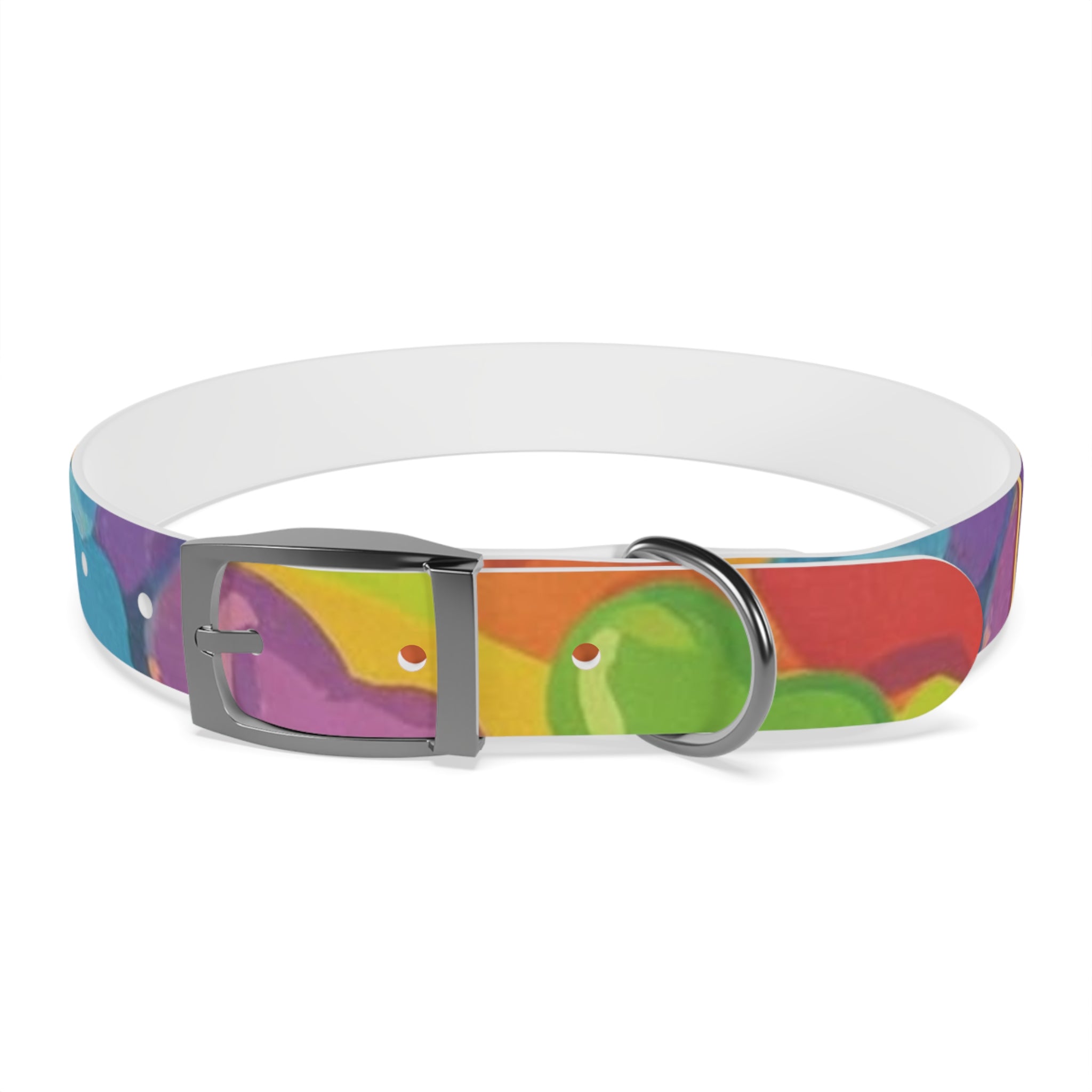 Vibrant Rainbow Dog Collar - Colorful Pet Accessory for Any Occasion