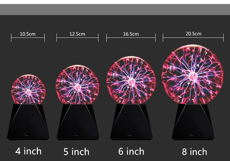 Plasma ball lightning ball electronic magic light electrostatic induction ball