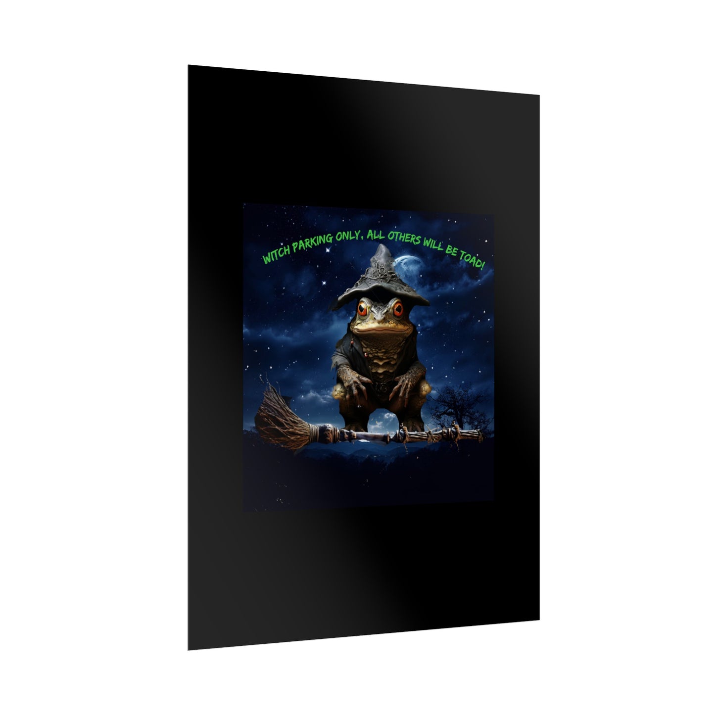 Witch Parking Only Toad Rolled Posters