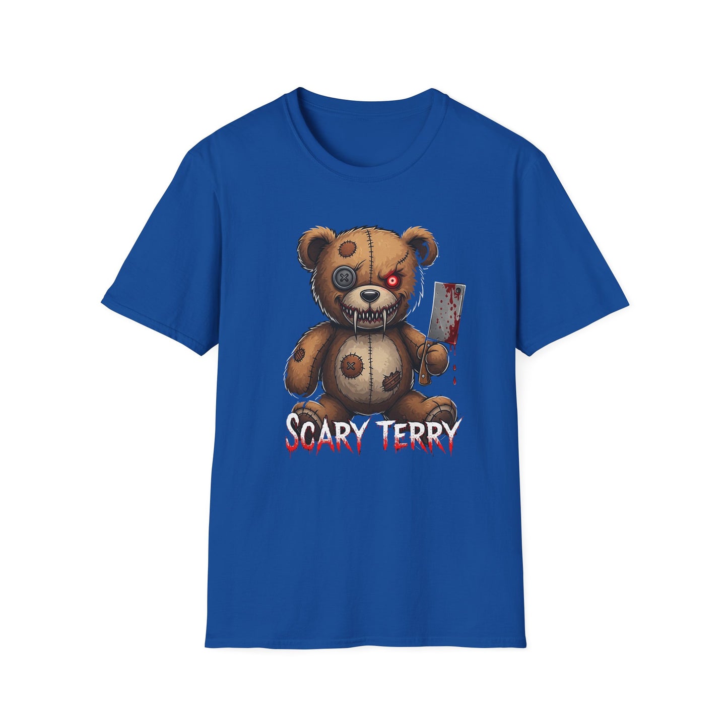 Scary Terry Unisex Softstyle T-Shirt, Funny Graphic Tee, Horror Shirt, Gift for Halloween, Casual Wear, Unique Gift