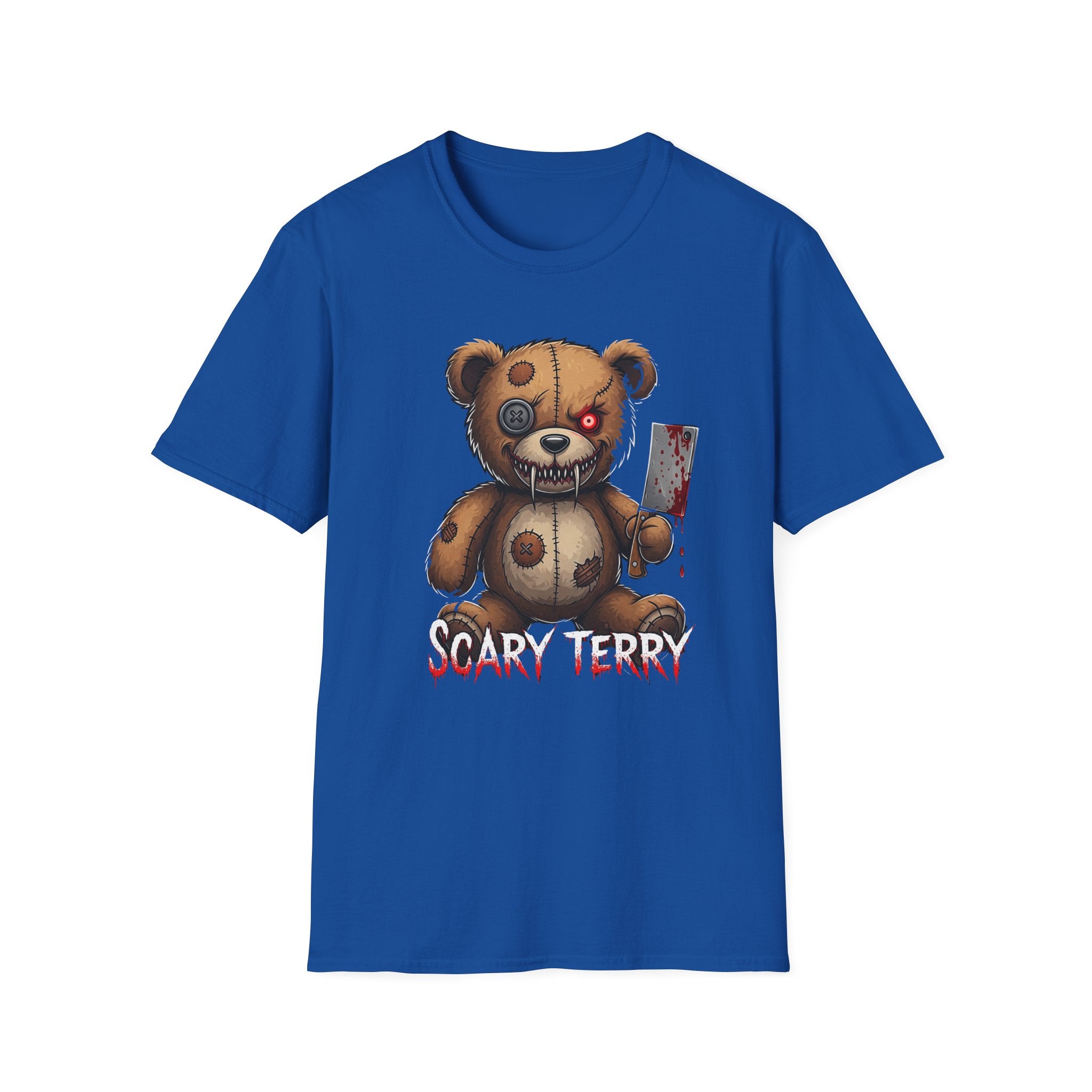 Scary Terry Unisex Softstyle T-Shirt, Funny Graphic Tee, Horror Shirt, Gift for Halloween, Casual Wear, Unique Gift