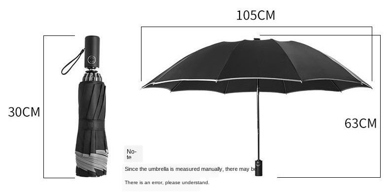 Inverted Umbrella Travel Portable Windproof Folding Umbrella,10Ribs Auto  Close Umbrella,Reflective Stripes For Night Safety