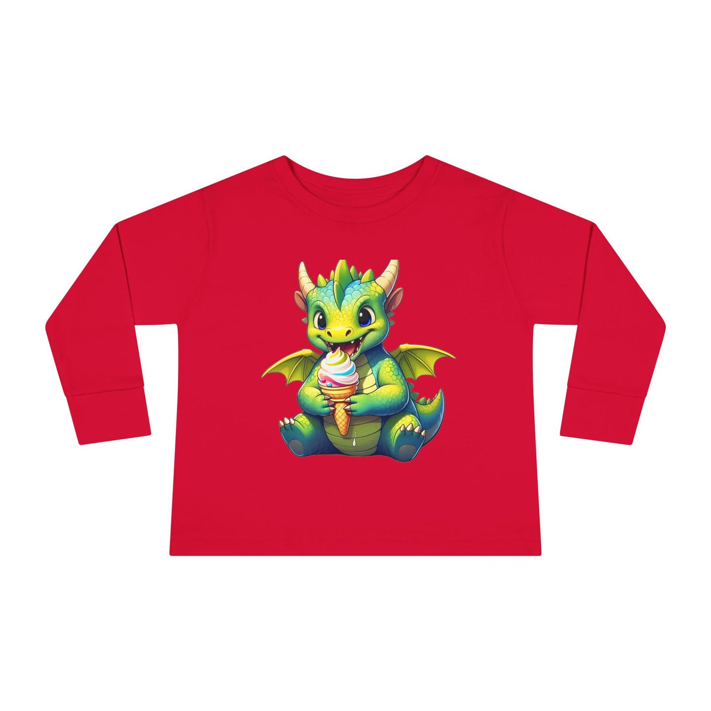 Cute Dragon Toddler Long Sleeve Tee - Perfect for Kids' Birthdays & Playtime