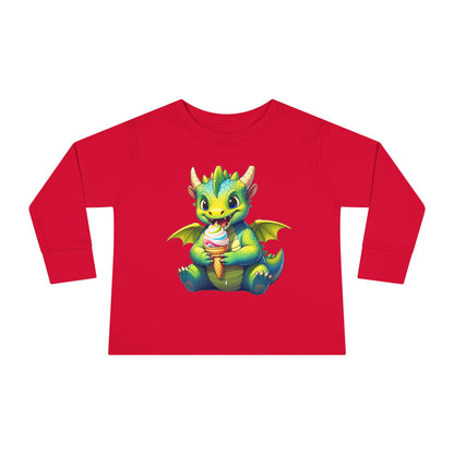 Cute Dragon Toddler Long Sleeve Tee - Perfect for Kids' Birthdays & Playtime