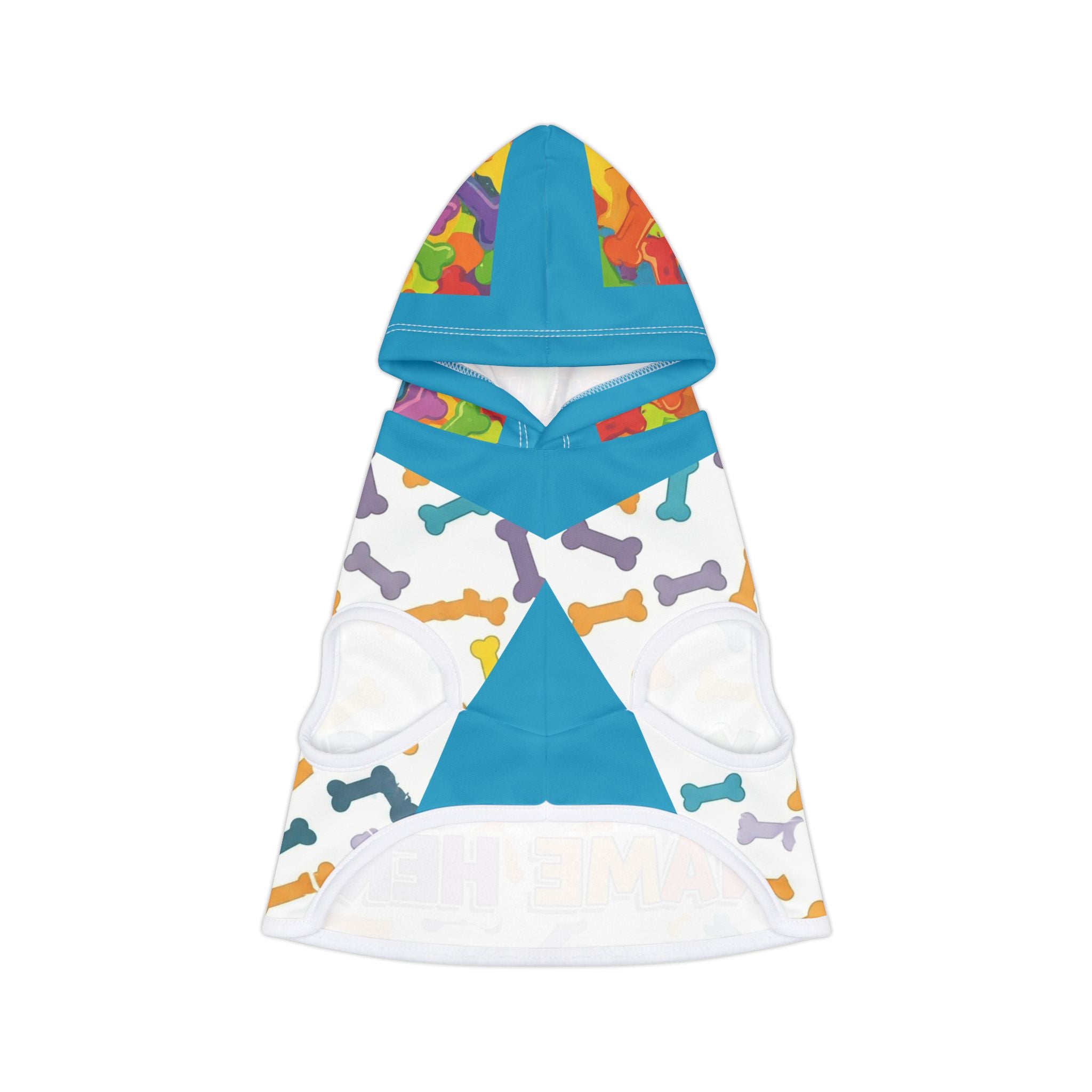 Customizable Pet Hoodie – Colorful Dog and Cat Apparel with Name Personalization