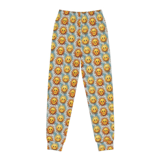 Sunny Days Youth Joggers - Fun & Colorful Sun Pattern for Kids