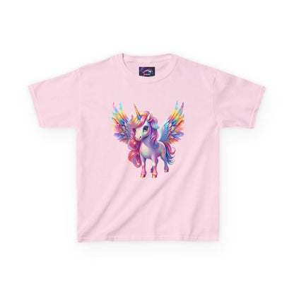 Colorful Unicorn Kids Heavy Cotton Tee - Fun & Whimsical Shirt for Magical Play